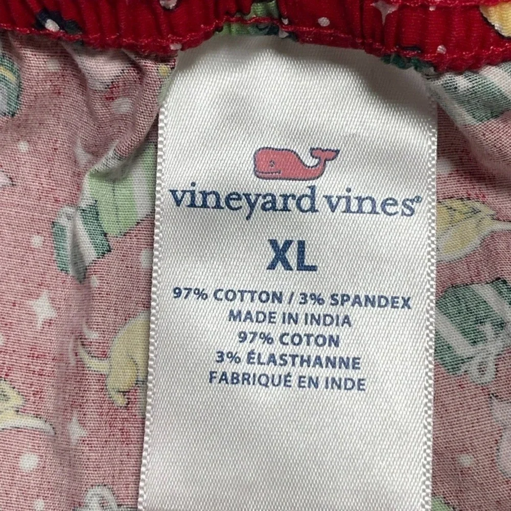 Vineyard Vines Pajama Pants Mens XL Red Christmas Holiday Dogs‎ Woodie Festive